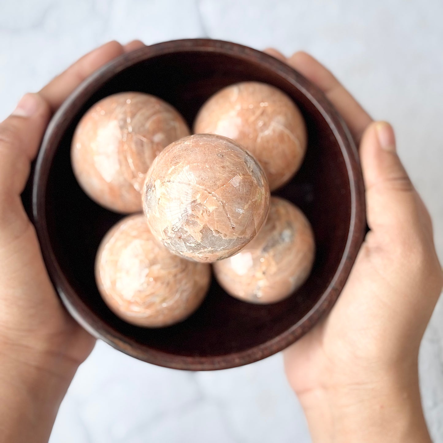 Peach Moonstone Sphere
