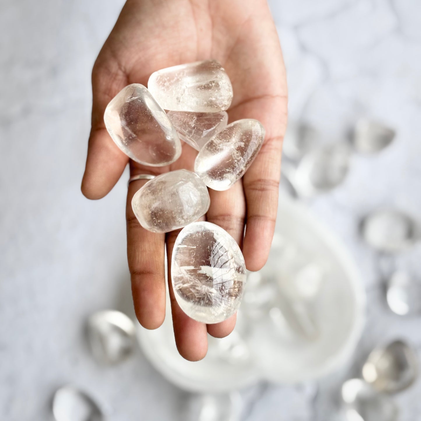 Clear Quartz Tumble Stone