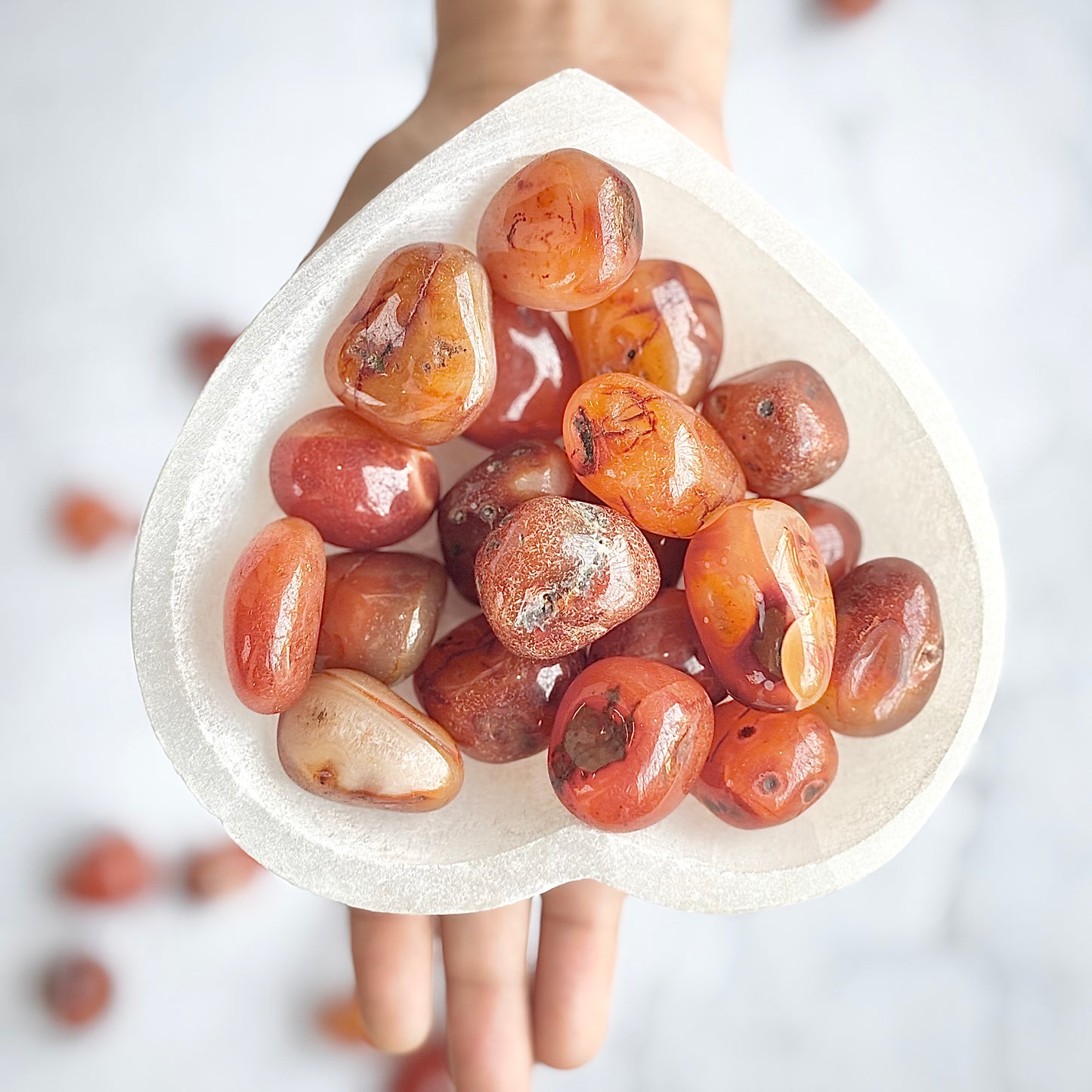 Orange Carnelian Tumble Stone