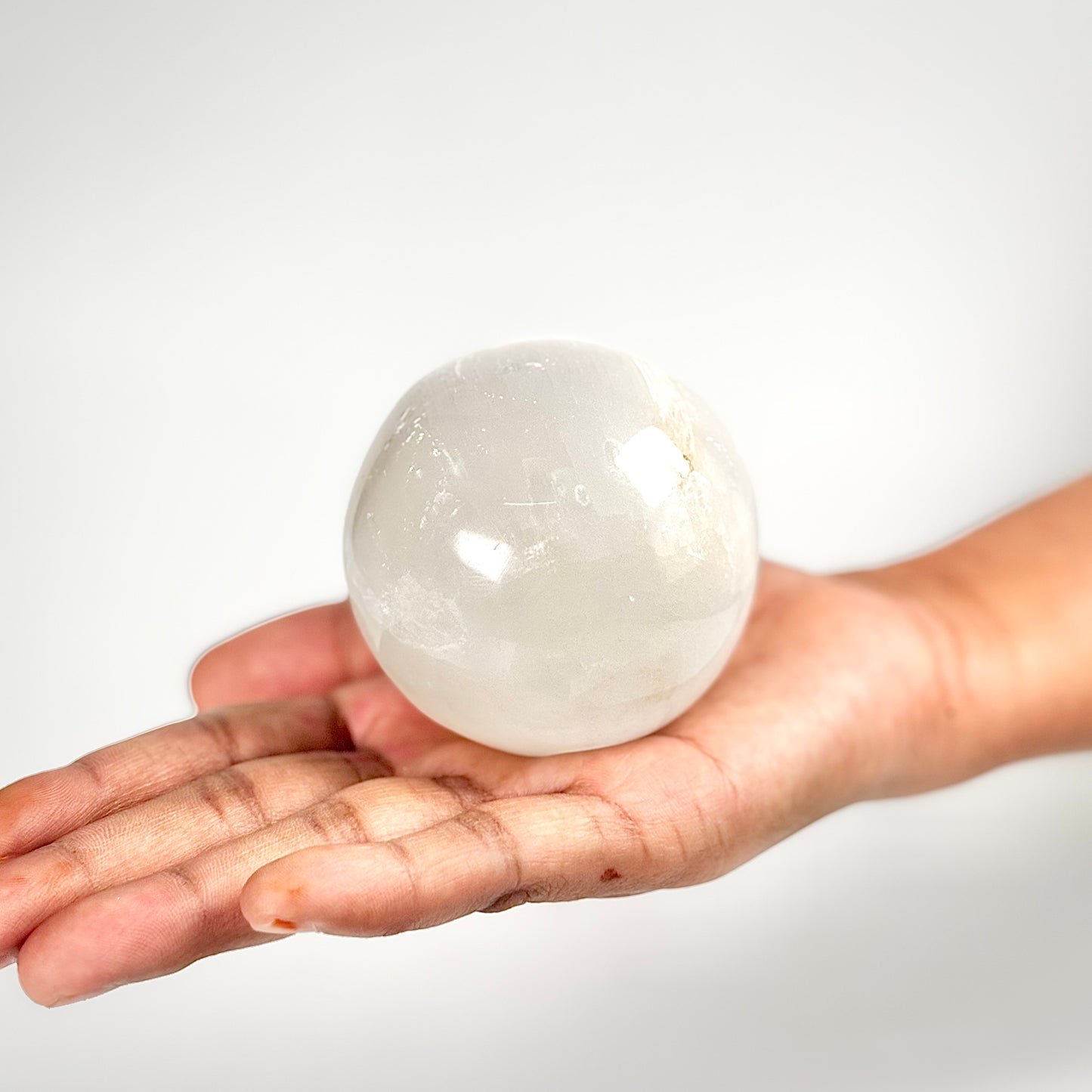 Selenite / Satin Spar Selenite Sphere | Natural Polished Stone