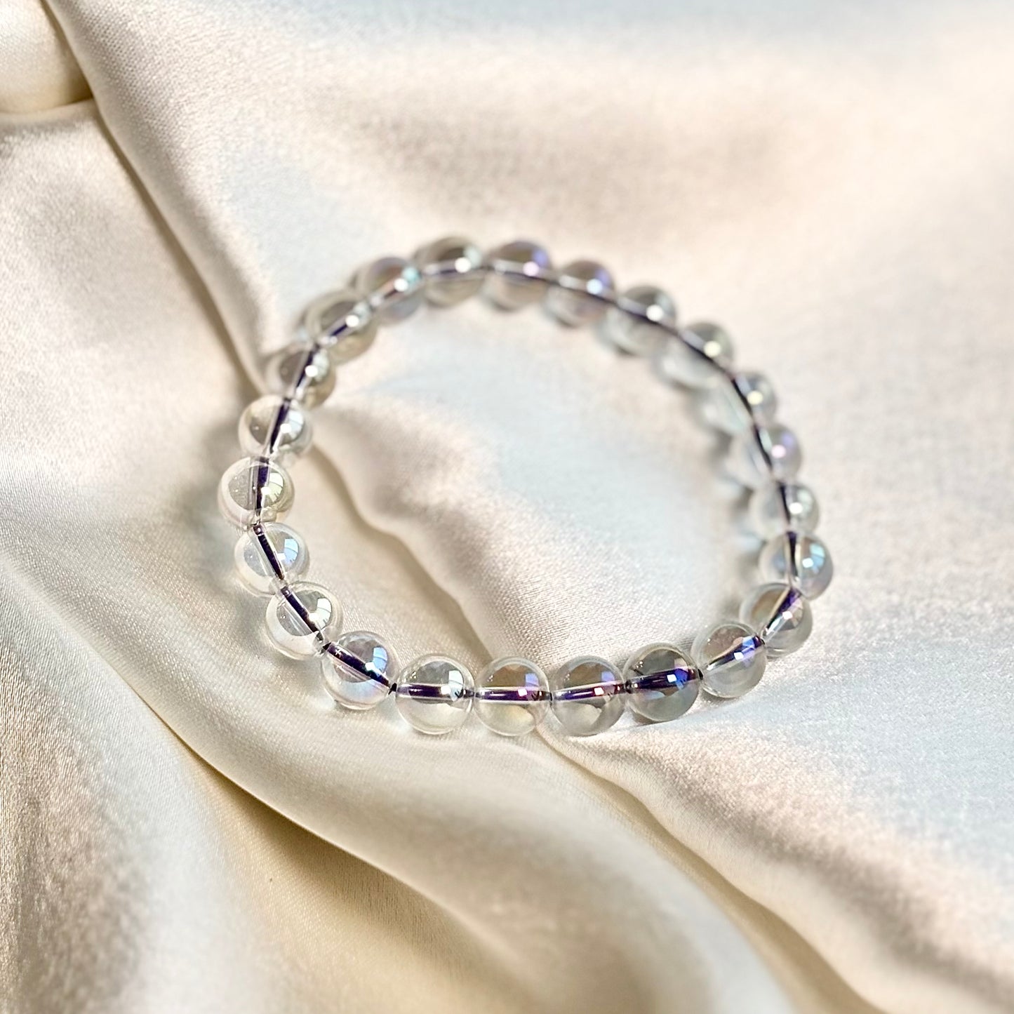 Angel Aura Round Bead Bracelet - 8mm