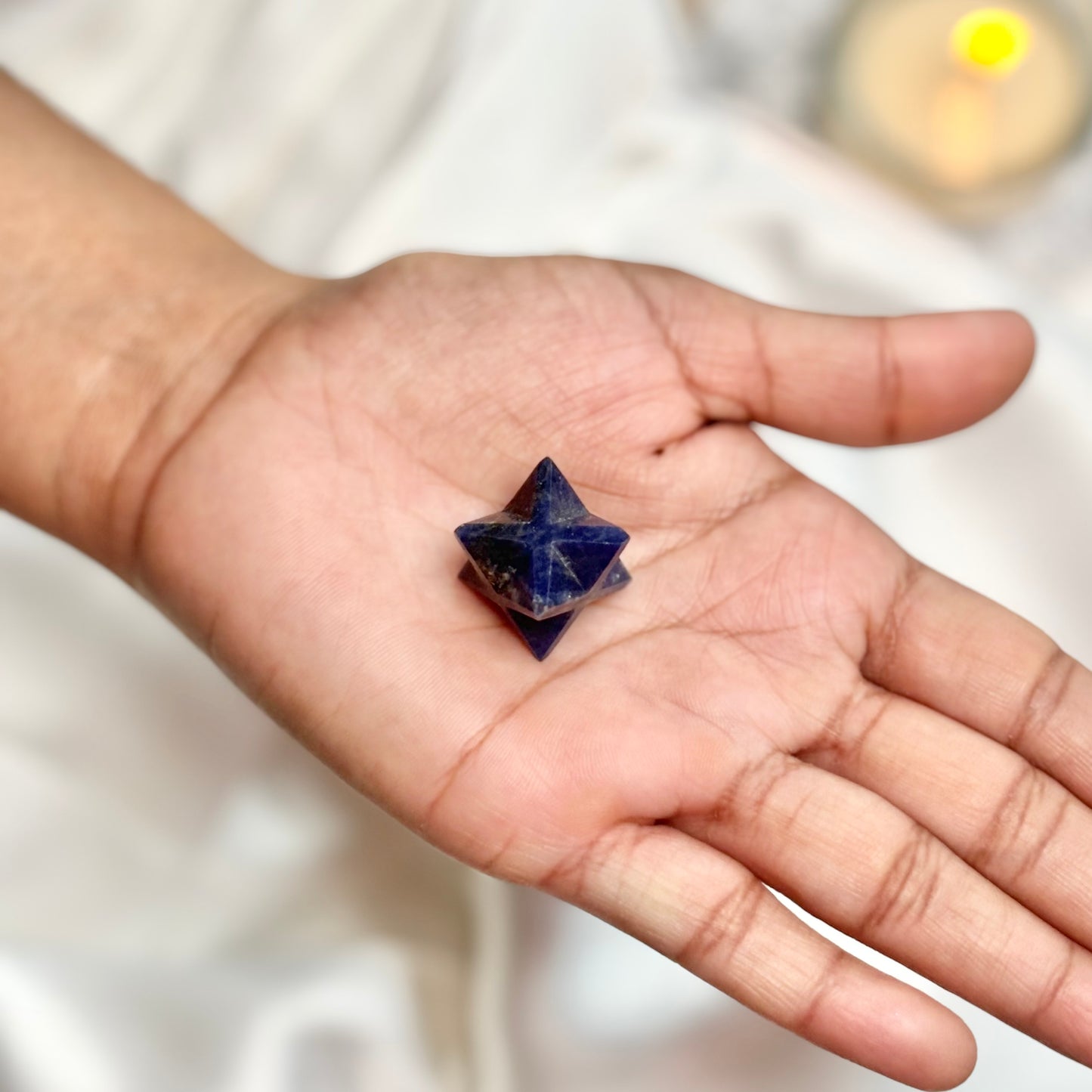 Sodalite Merkaba Carving