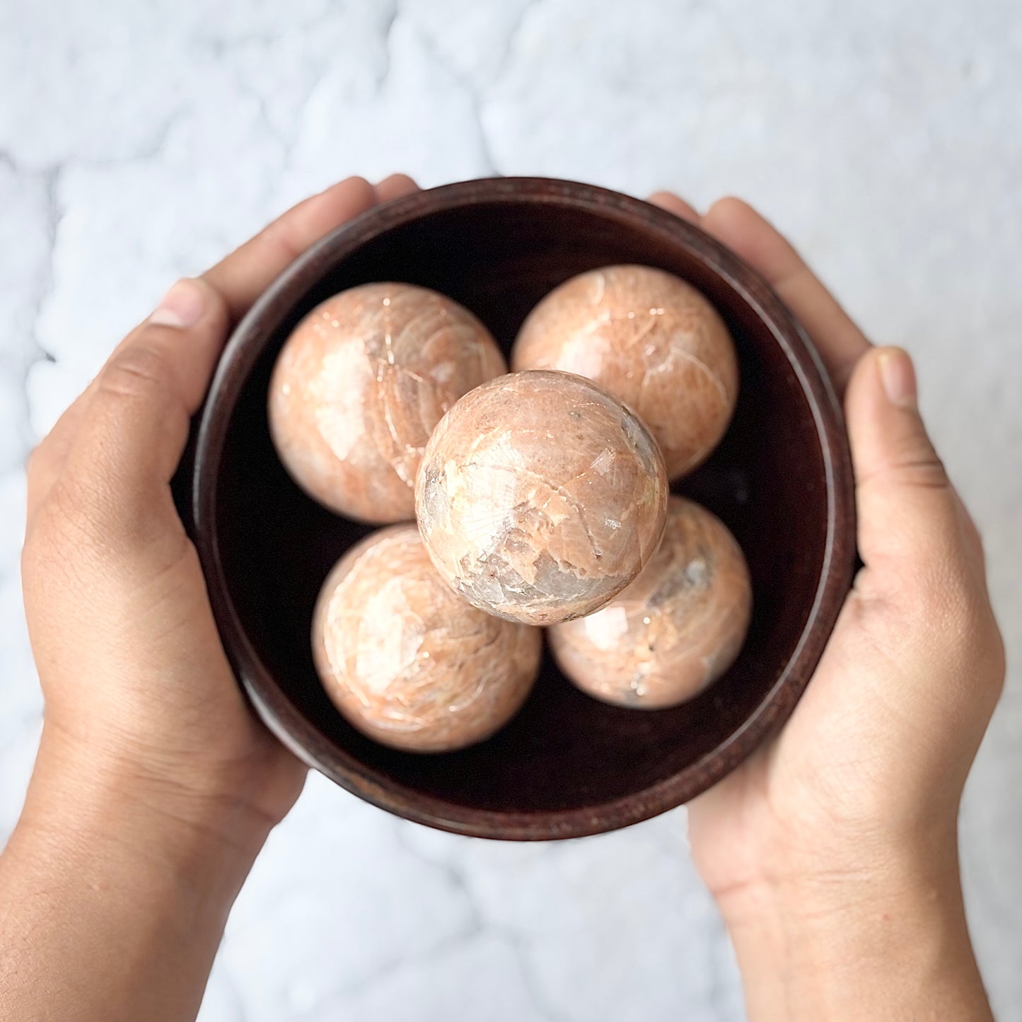 Peach Moonstone Sphere
