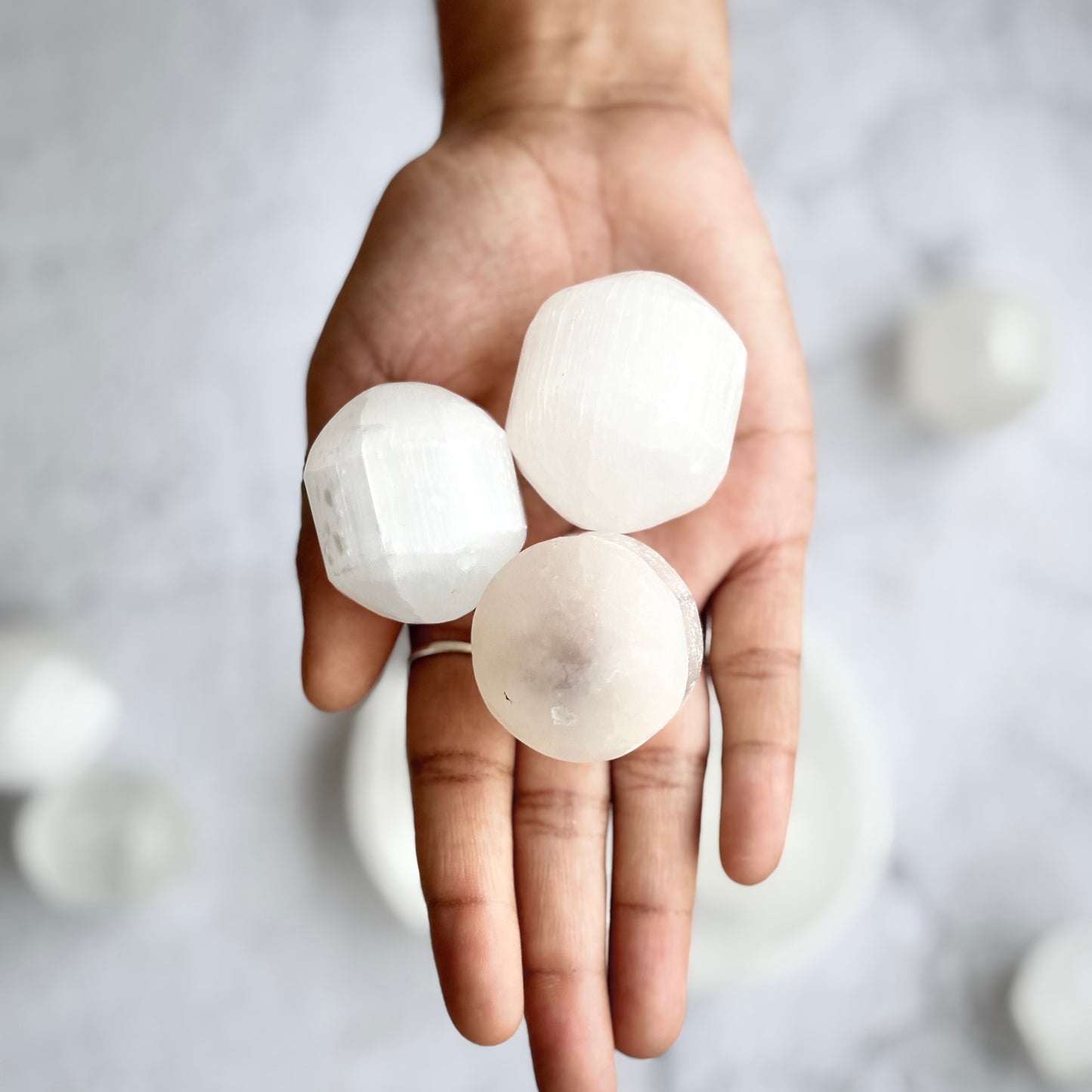 Jumbo Size Selenite Tumble Stone