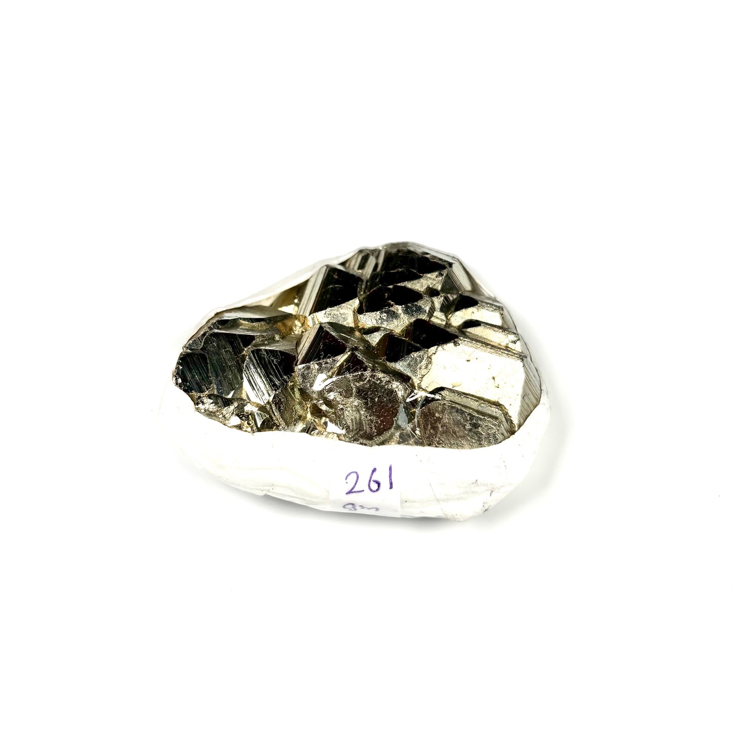 Raw Pyrite Cluster – 261g Metallic Gold Crystal for Luxury Décor