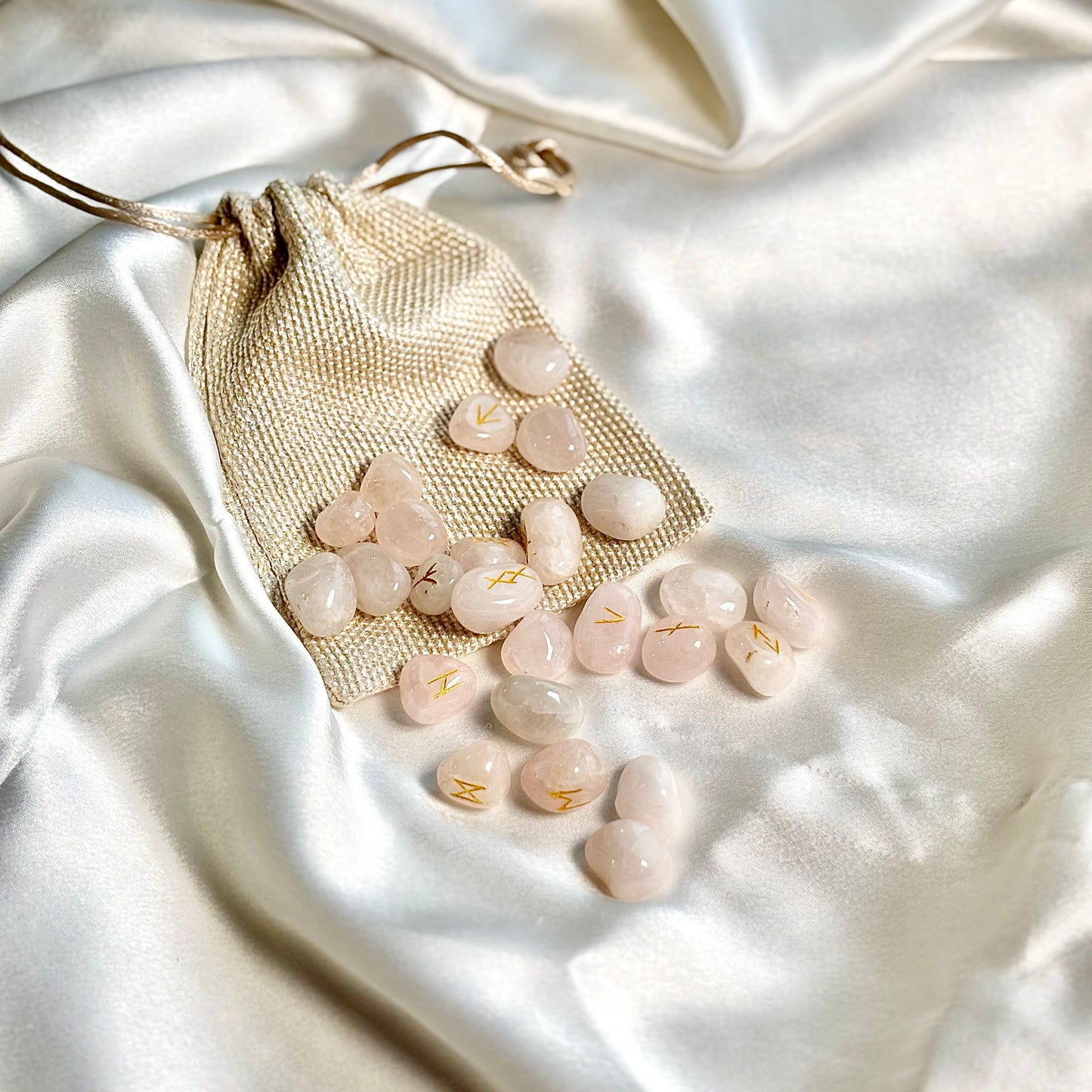 Rose Quartz Runes Set