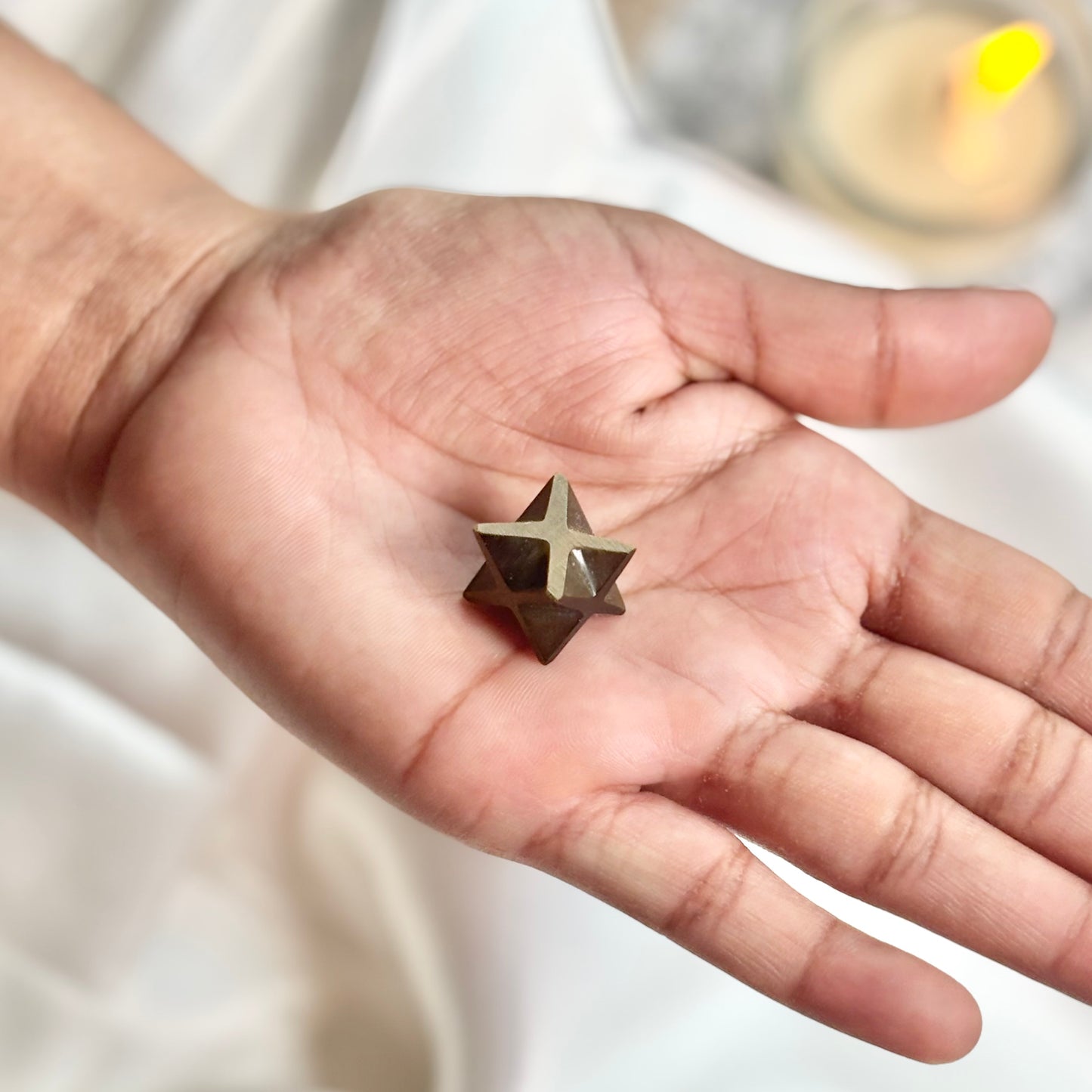 Pyrite Merkaba Carving