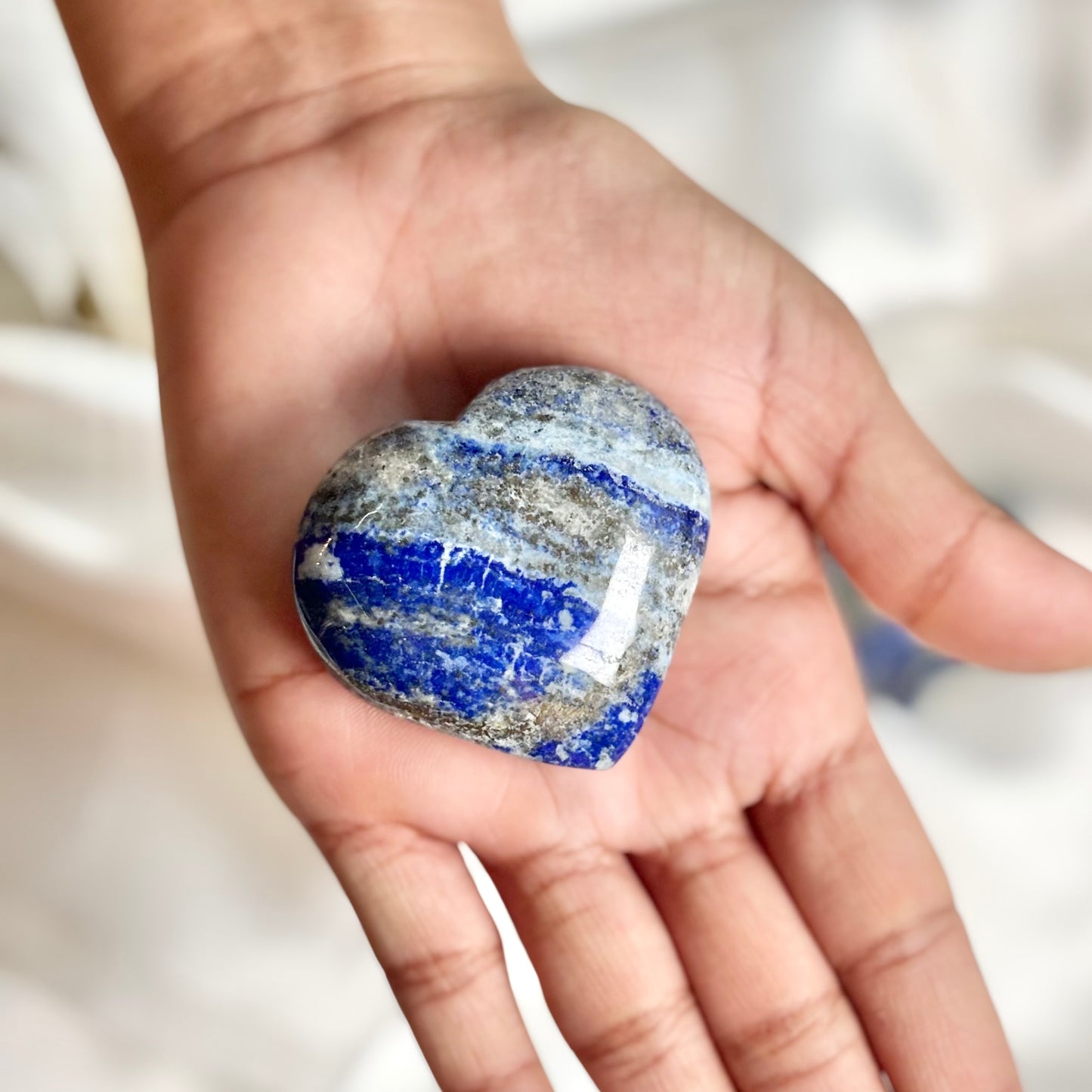 Lapis Lazuli Heart Carving