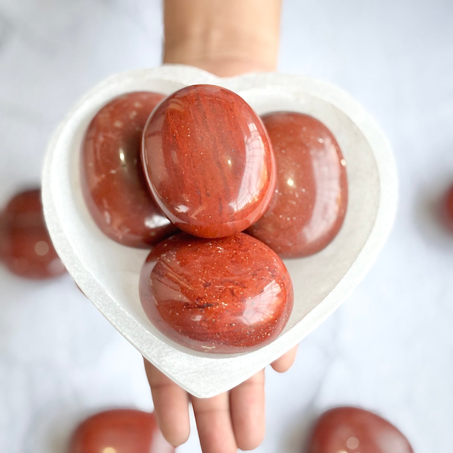 Red Jasper Palm Stone