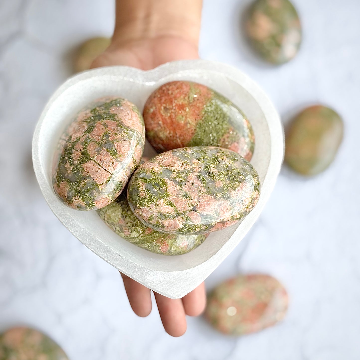 Unakite Palm Stone