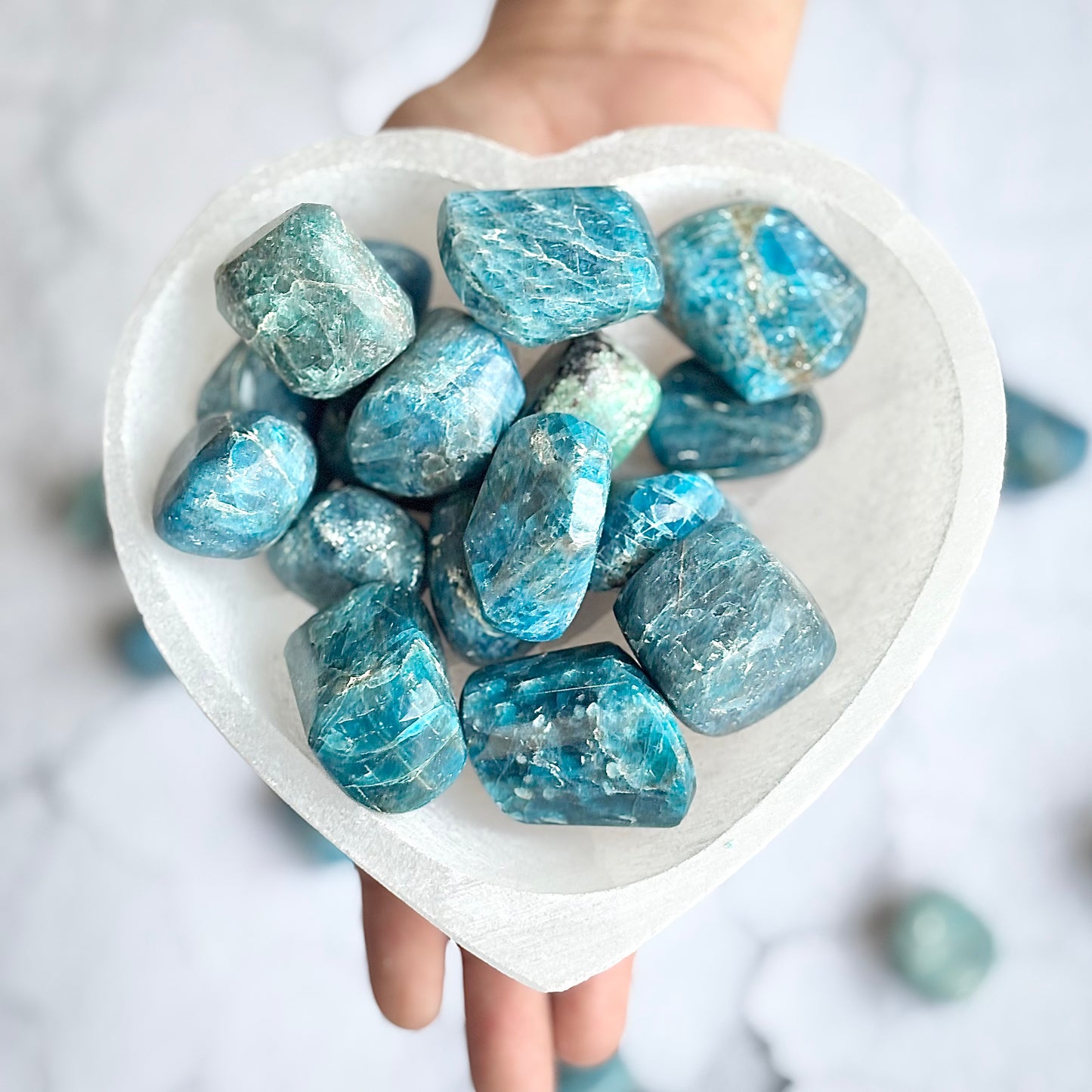 Blue Apatite Tumble Stone