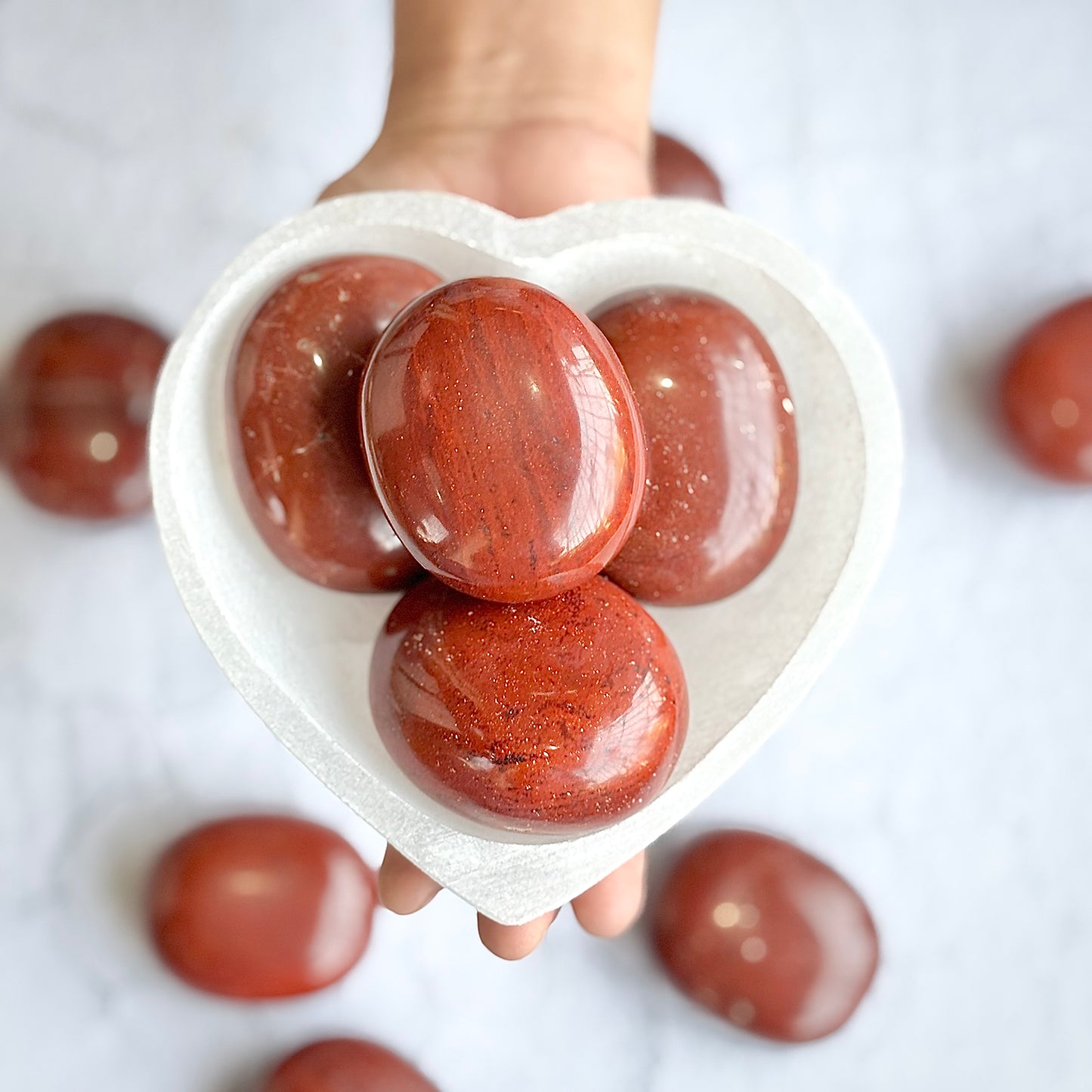 Red Jasper Palm Stone