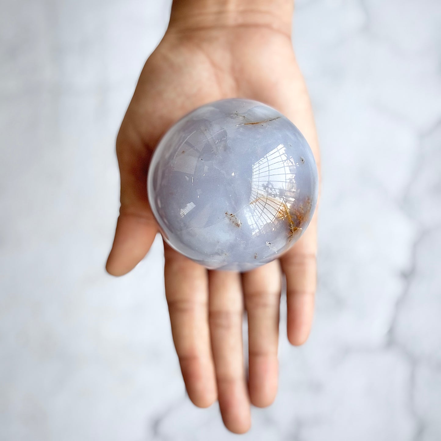 Blue Chalcedony Sphere
