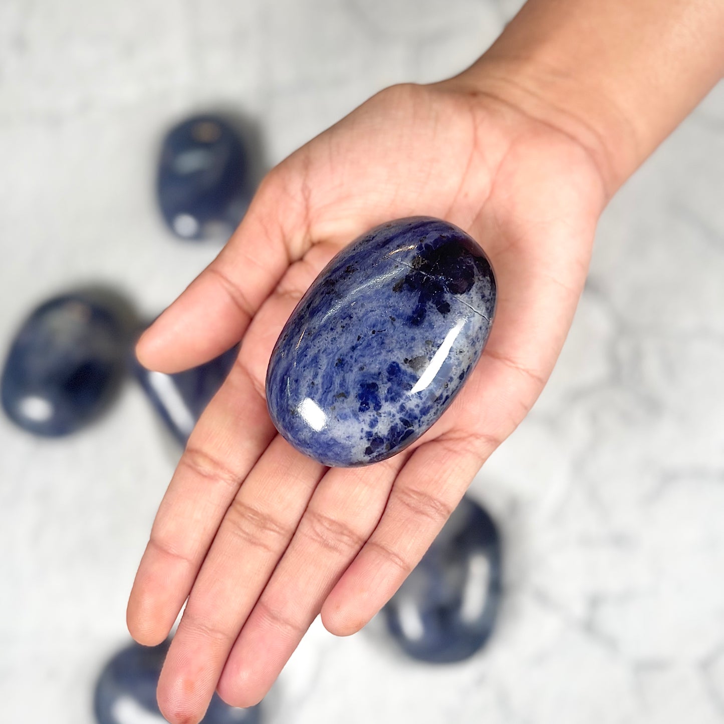 Sodalite Palm Stone | Natural Polished Crystal