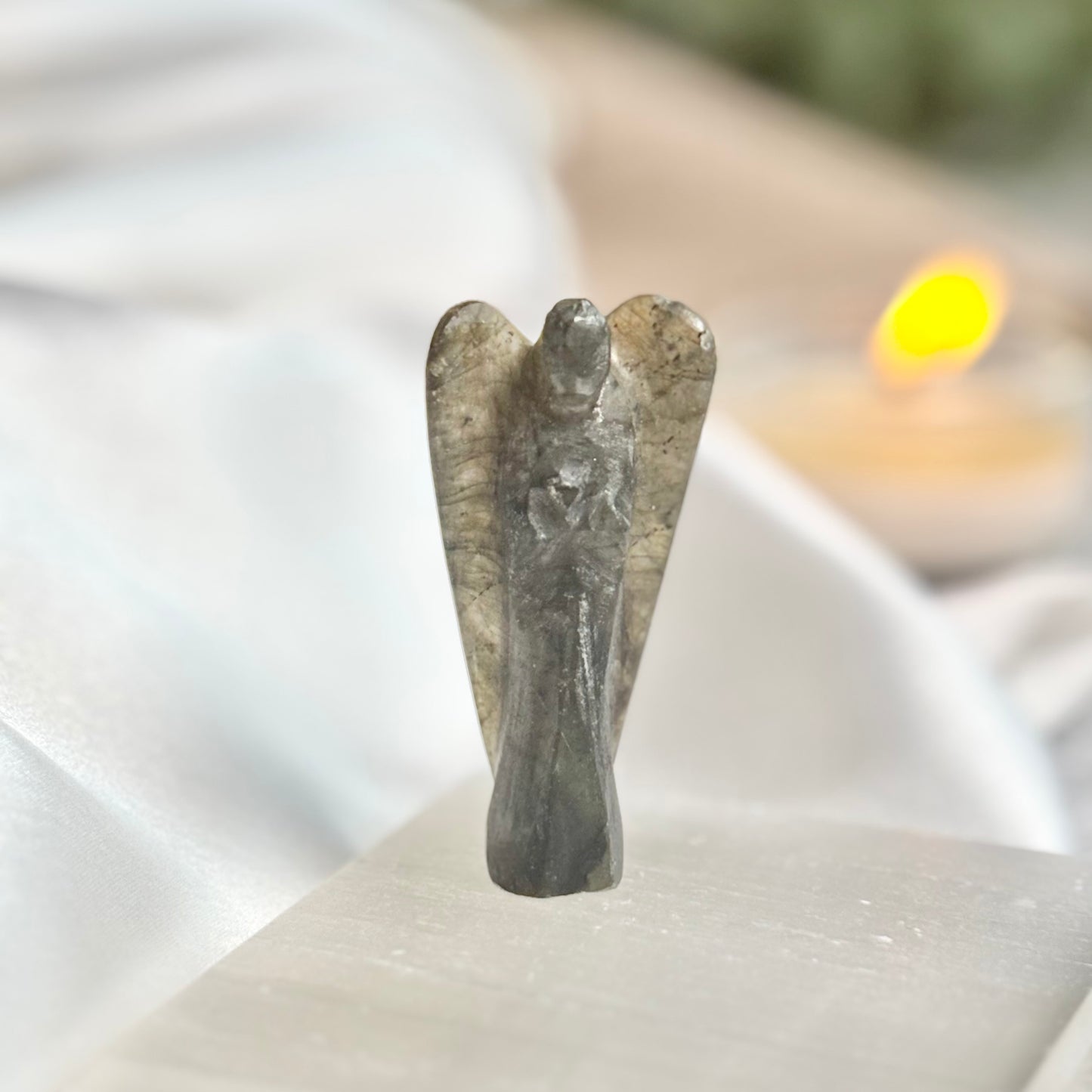 Labradorite Angel Carving
