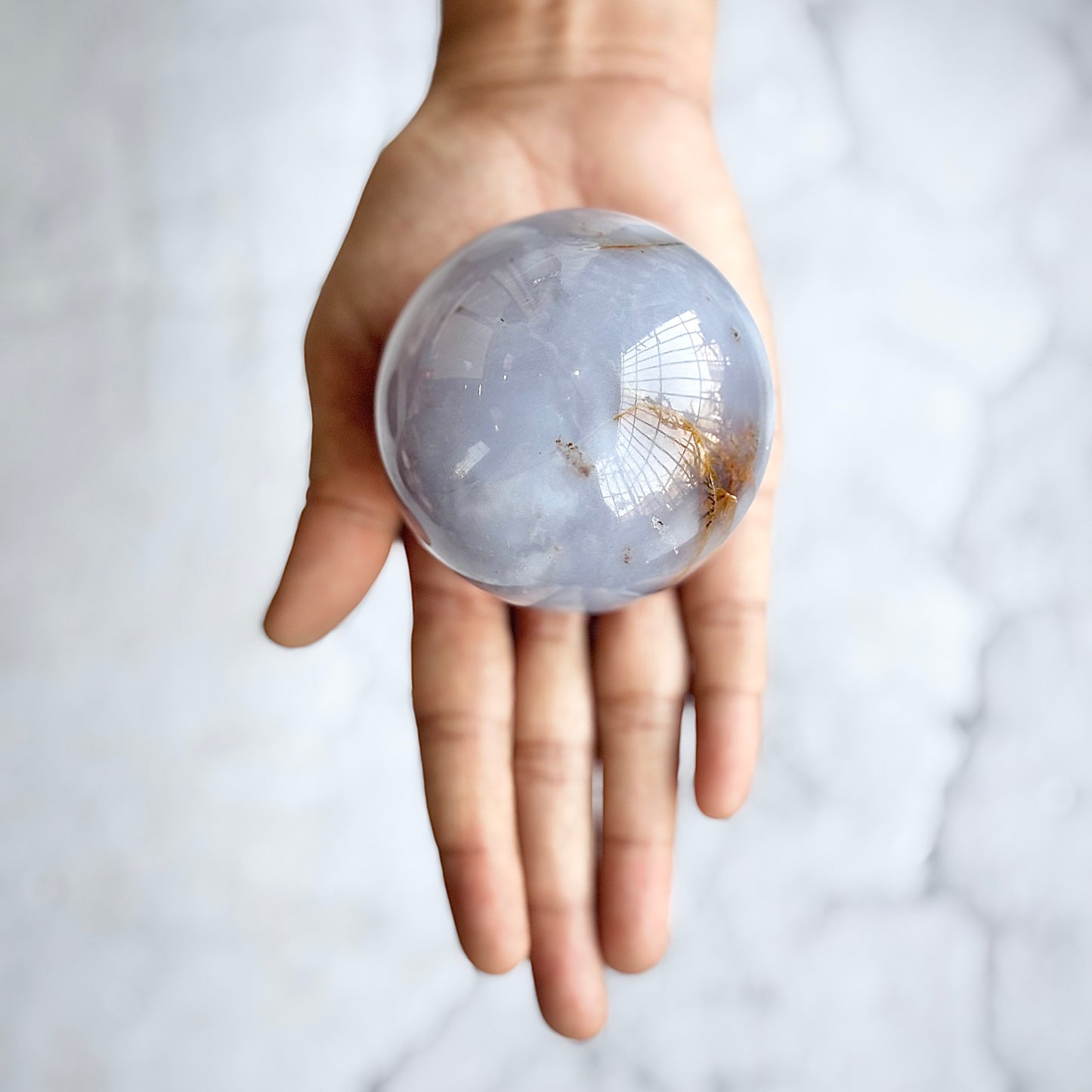 Blue Chalcedony Sphere