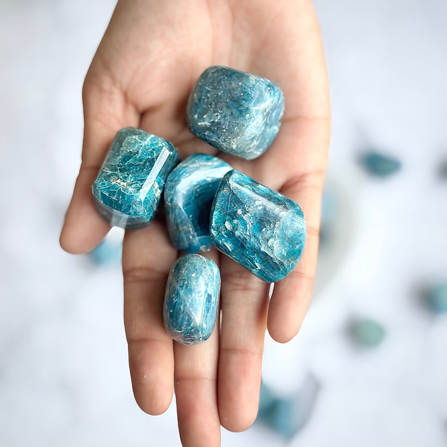 Blue Apatite Tumble Stone