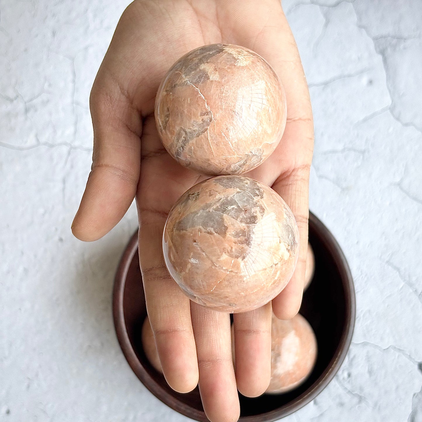 Peach Moonstone Sphere