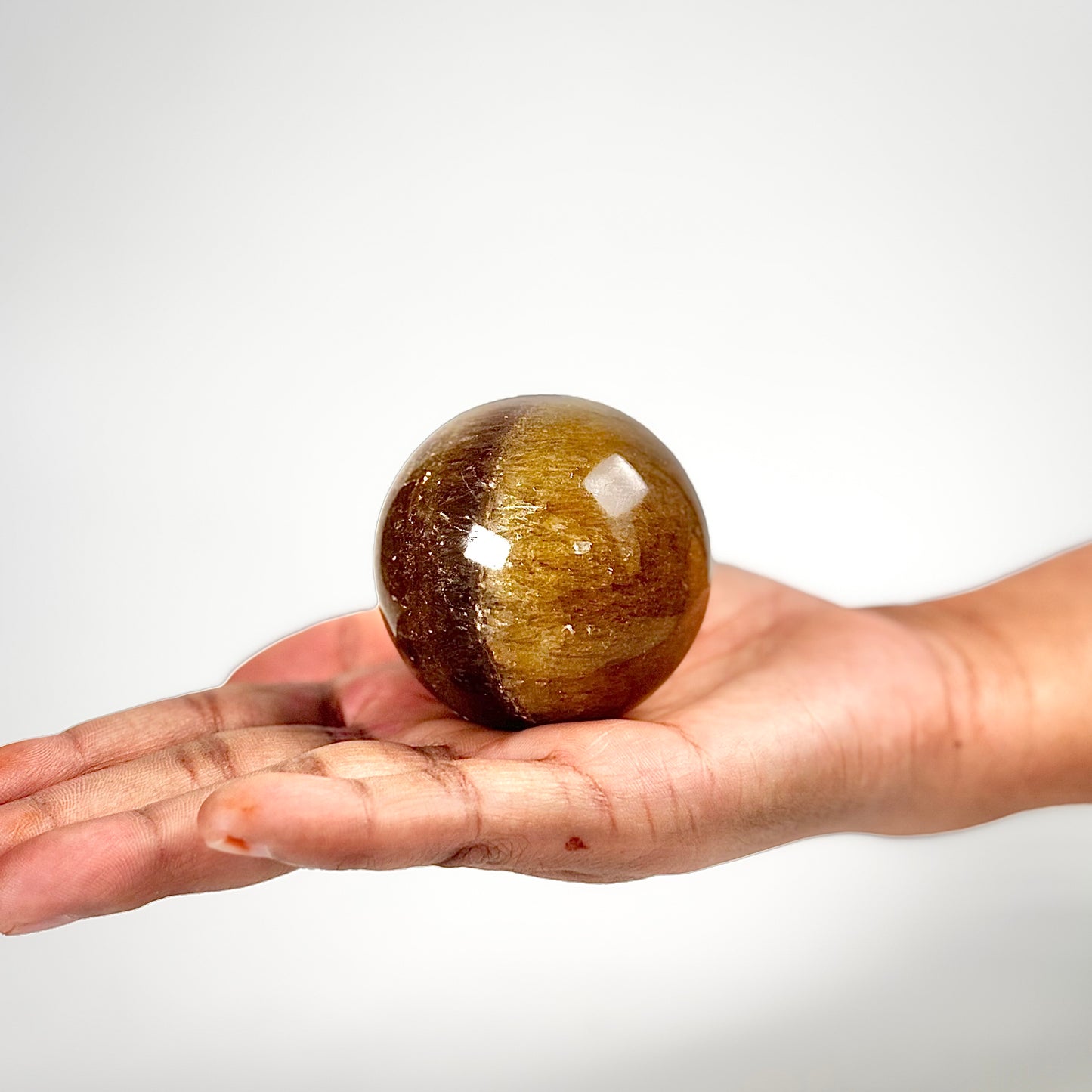 Mexican Yellow Calcite Sphere | Natural Polished Crystal