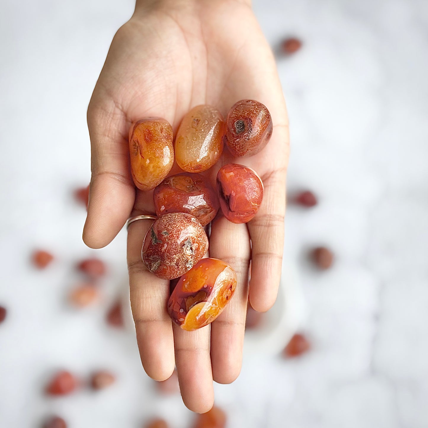 Orange Carnelian Tumble Stone