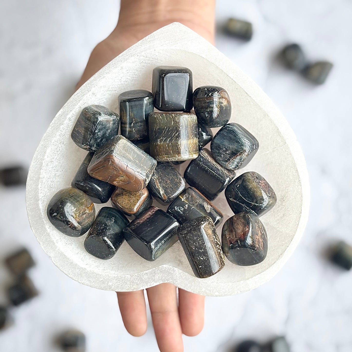 Blue Tiger’s eye Tumble Stone