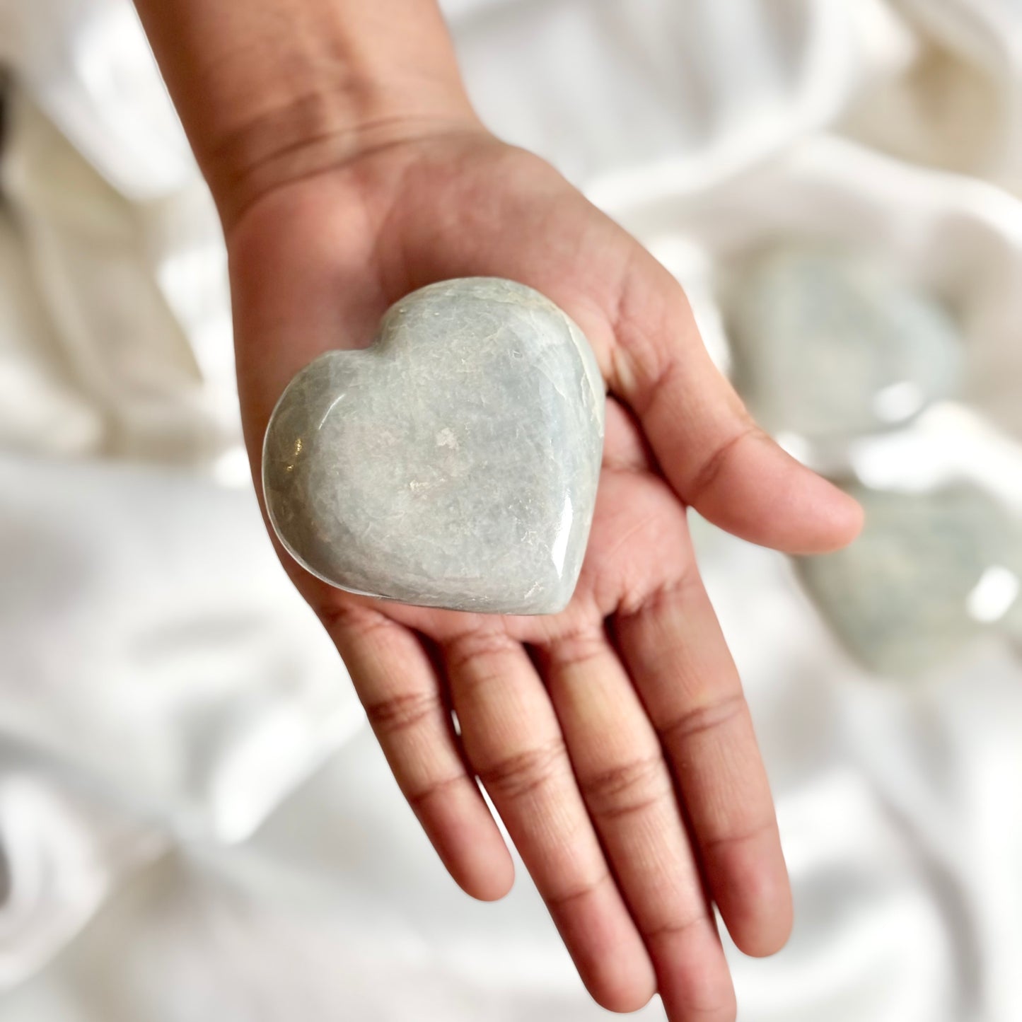Aquamarine Heart Carving