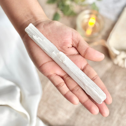 Selenite/Satin Spar Raw Stick/Wand