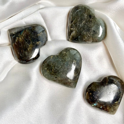 Labradorite Heart Carving
