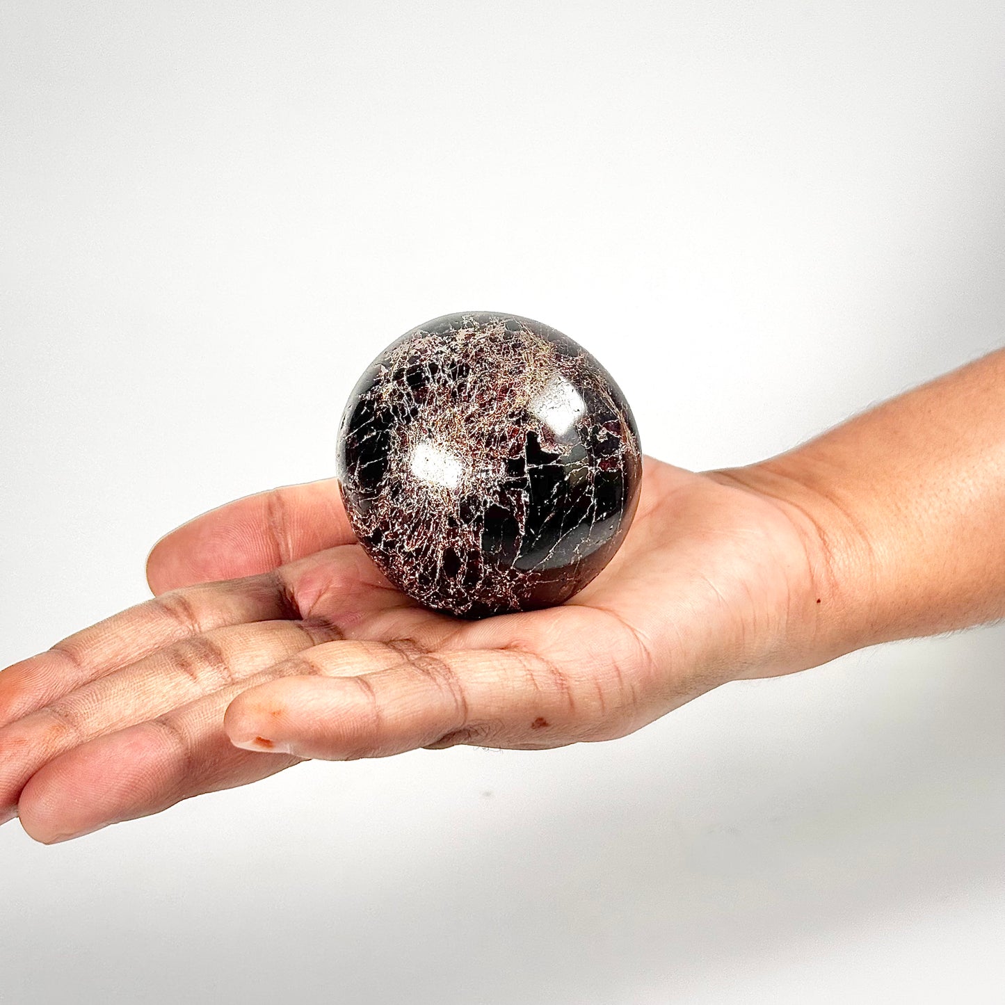 Garnet Sphere Stone | Natural Polished Crystal