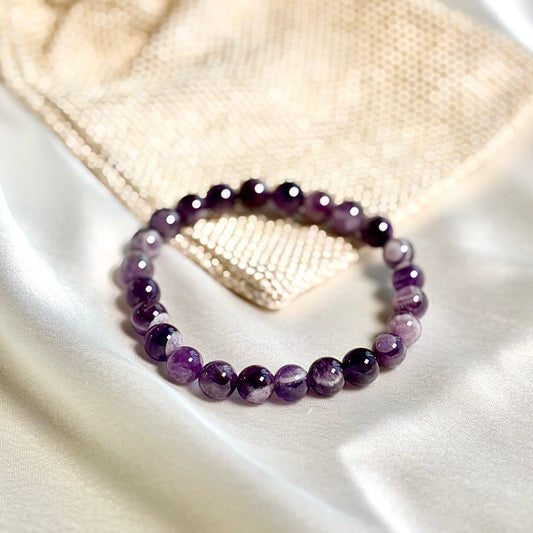 Dream Amethyst Round  Bead Bracelet – 8mm