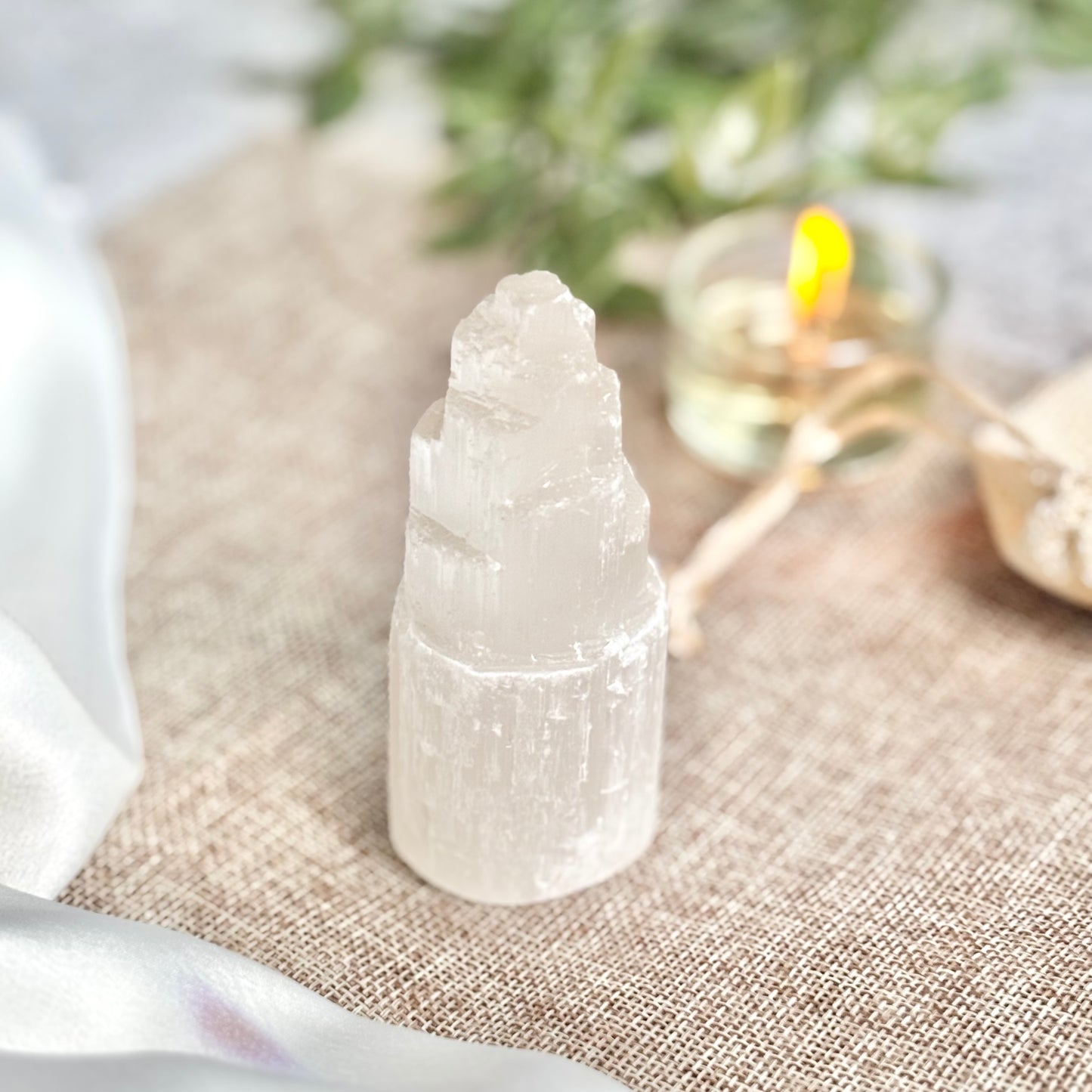 Selenite TowerSelenite/Satin Spar Tower Carving