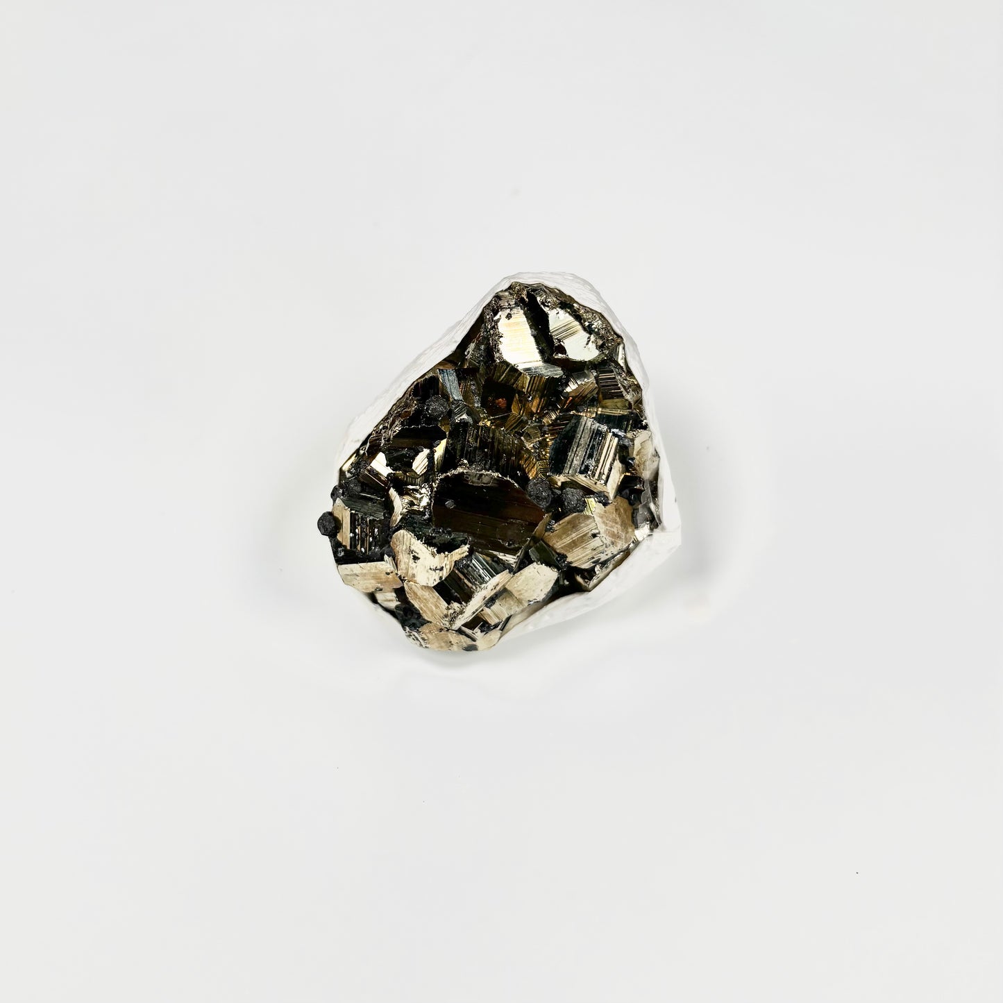 Raw Pyrite Cluster – 188g Metallic Gold Crystal for Luxury Décor