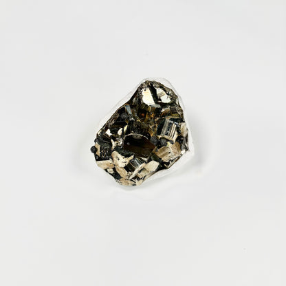 Raw Pyrite Cluster – 188g Metallic Gold Crystal for Luxury Décor