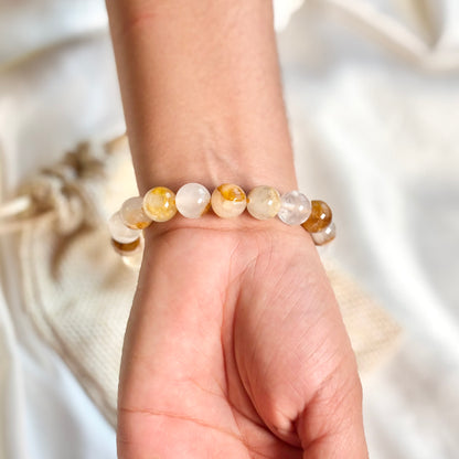 Golden Healer Round Bead Bracelet - 10mm