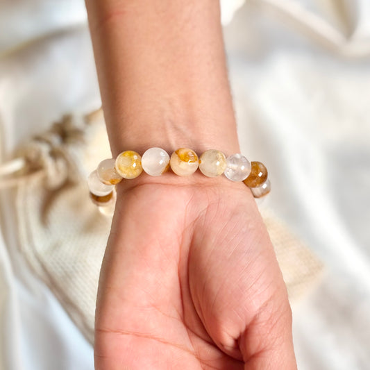 Golden Healer Round Bead Bracelet - 10mm