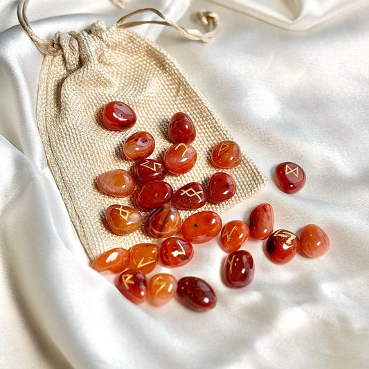 Orange Carnelian Rune Set