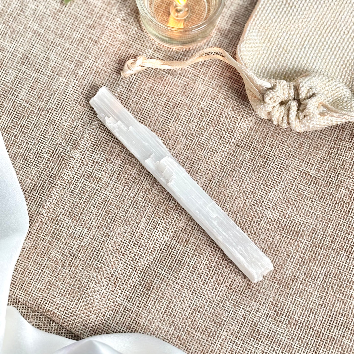 Selenite/Satin Spar Raw Stick/Wand