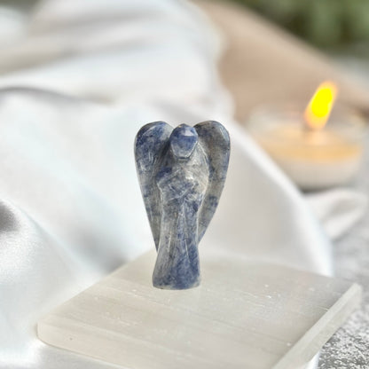 Sodalite Angel Carving