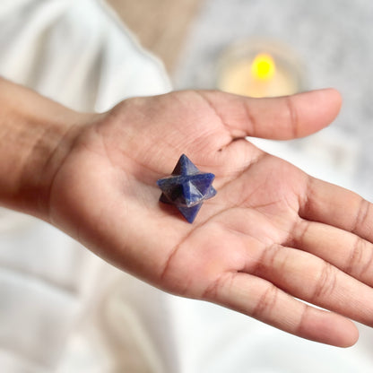 Sodalite Merkaba Carving