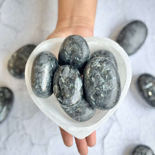 Larvikite Palm Stone