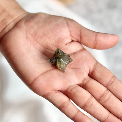Labradorite Merkaba Carving