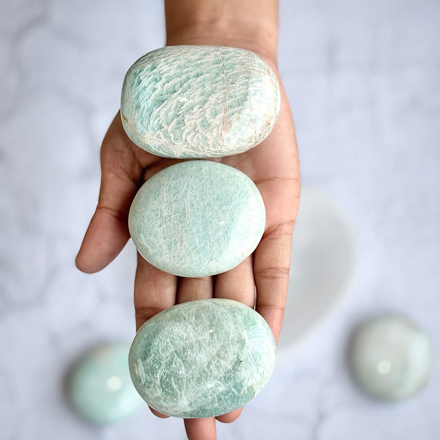 Amazonite Palm Stone