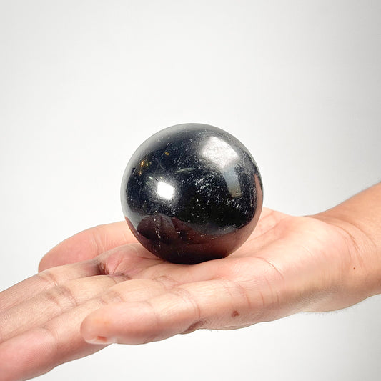 Black Tourmaline Sphere Stone | Natural Polished Crystal