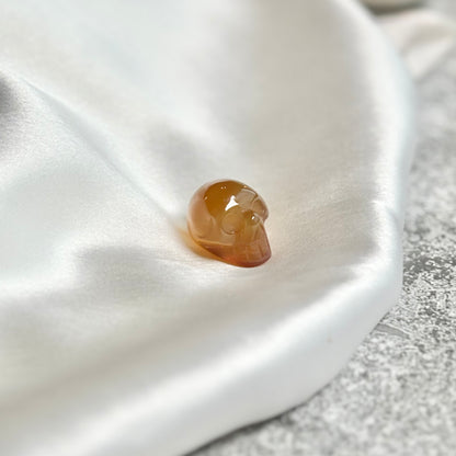 Orange Mini Crystal Skull Carving