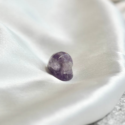 Amethyst Mini Crystal Skull Carving