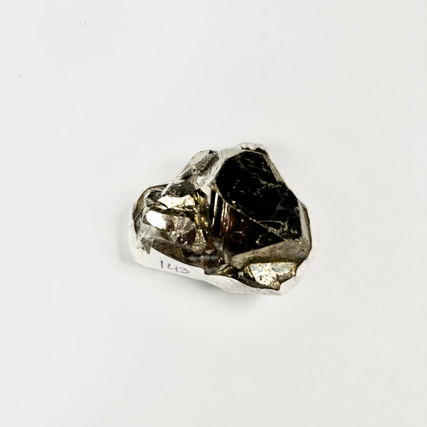 Raw Pyrite Cluster – 143g Metallic Gold Crystal for Luxury Décor