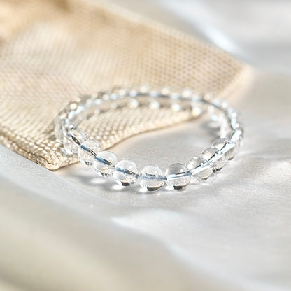 Ice Quartz Round Bead Bracelet – 8mm