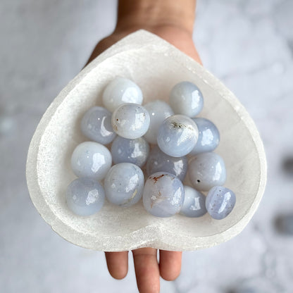 Blue Chalcedon Tumble Stone