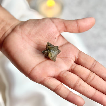 Labradorite Merkaba Carving