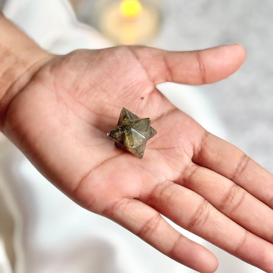 Labradorite Merkaba Carving
